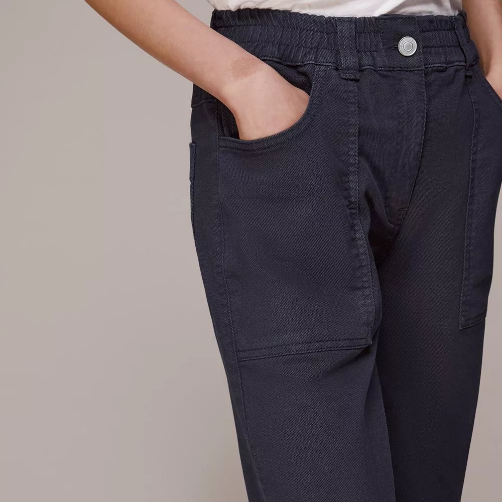 Whistles Tessa Black Casual Trousers